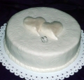 Torta Svadobná, srdcia