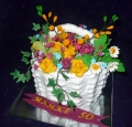 Torta Košík s kvetmi