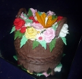 Torta Košík s kvetmi