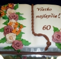 Torta Kniha na 60tku