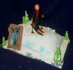 Lyžiar na torte