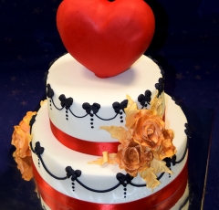 Srdce na torte