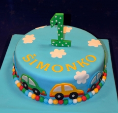 Torta s autíčkom