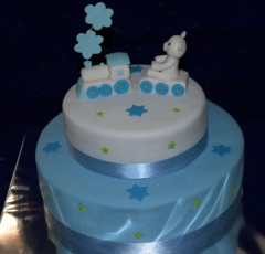 Modrobiela torta