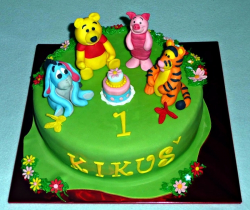 Svadobné torty » Torta Detská torta Macko Pooh a kamaráti pre dvojičky