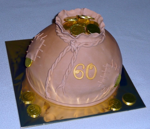 Rôzne torty » Torta Narodeninová torta peniaze, mešec peňazí