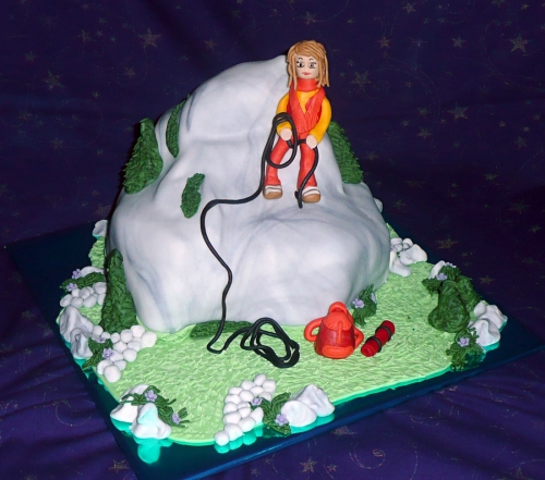 Športové torty » Torta Športová torta pre ženu, torta Horolezkyňa