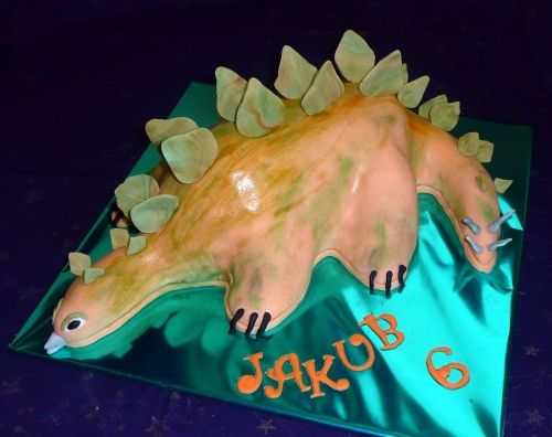 Svadobné torty » Torta Detská torta stegosaurus pre Jakubka