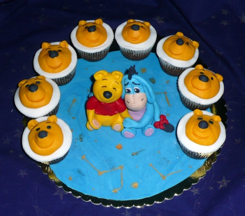 Svadobné torty » Torta Muffinky Macko Pooh