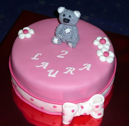Svadobné torty » Torta Narodeninová torta Macko Teddy Bear pre dievča Lauru