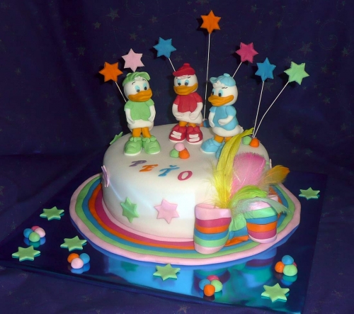 Torty pre deti » Torta Torta Káčerovo, káčer Dui Lui Hui, torta pre chlapca
