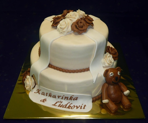 Svadobné torty » Torta Macko Mrs. Bean