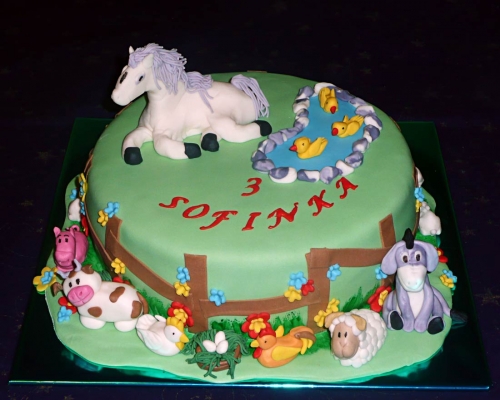 Svadobné torty » Torta Farma so zvieratkami