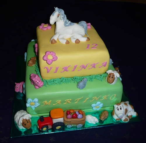 Svadobné torty » Torta Farma a zvieratká