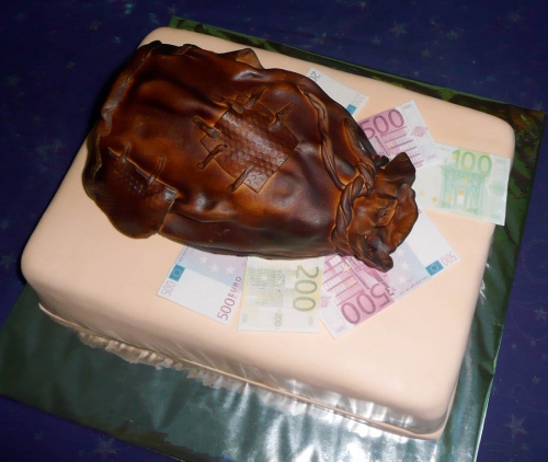 Svadobné torty » Torta Mešec penazí