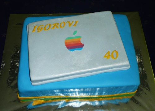 Svadobné torty » Torta Počítač mackbook