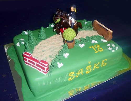 Svadobné torty » Torta Dievča na koni