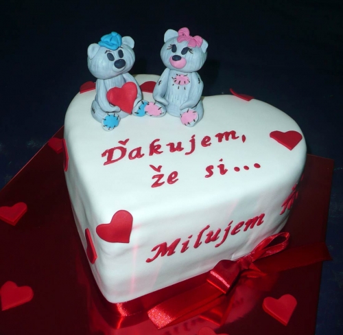 Najnovšie torty » Torta Srdce s mackom