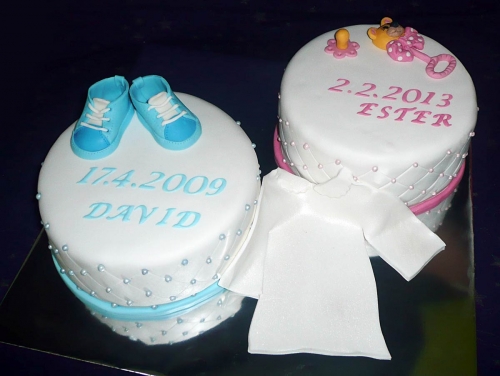 Krstinové torty » Torta Krstinová dvojoslava