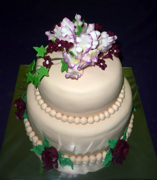 Svadobné torty » Torta S kvetmi
