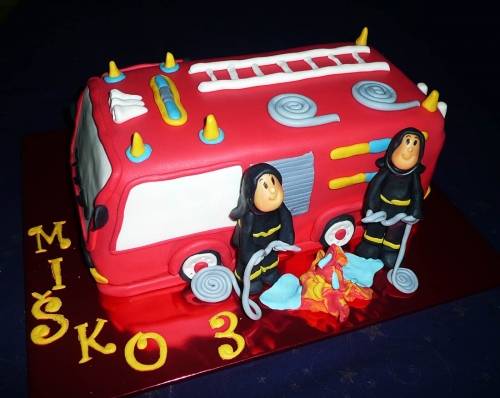 Svadobné torty » Torta Hasičské auto