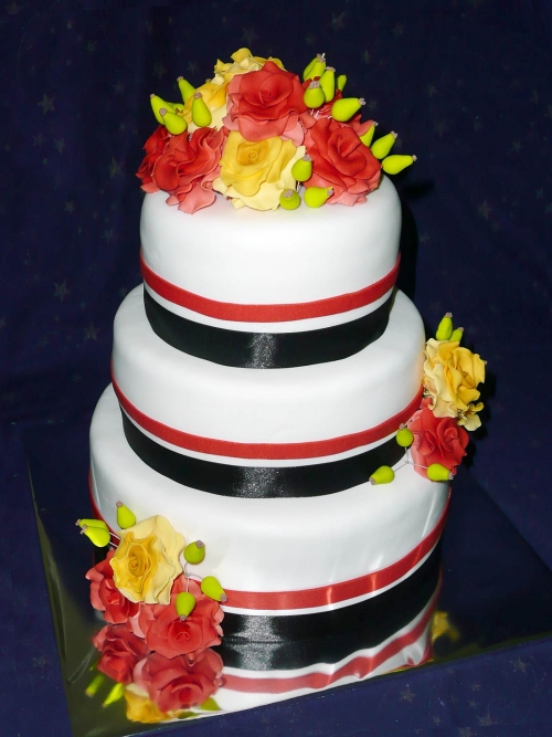 Svadobné torty » Torta Svadobná, ruže