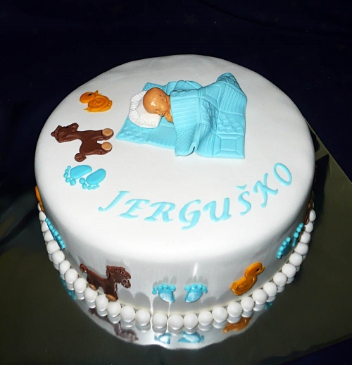 Krstinové torty » Torta Krstinová chlapec