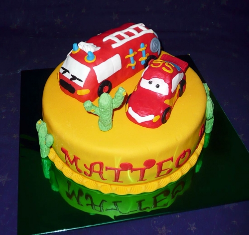 Svadobné torty » Torta Hasičské auto