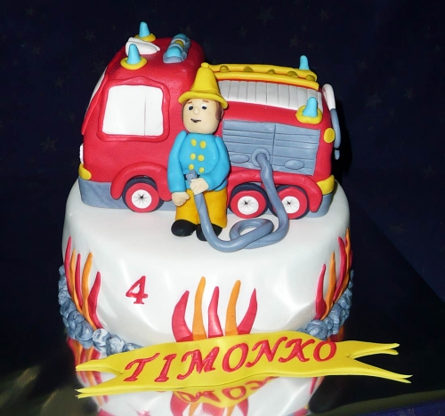 Svadobné torty » Torta Hasičské auto