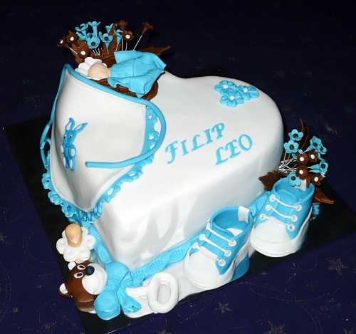 Krstinové torty » Torta Srdce na krstiny