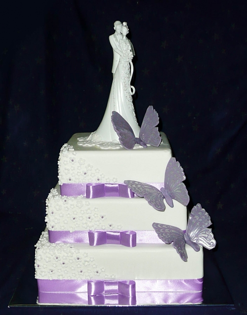 Svadobné torty » Torta Štvorcová svadobná