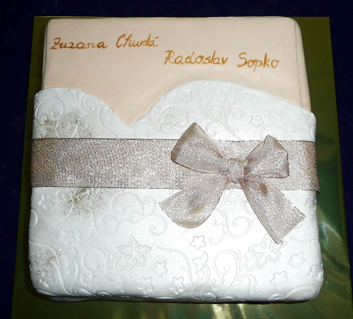 Jednoposchodové torty » Torta Svadobný oznam