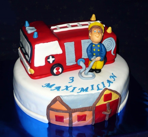 Svadobné torty » Torta Požiarnické auto