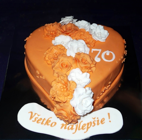 Torty pre ženy » Torta Srdce na 70tku