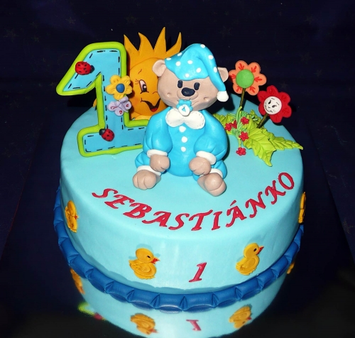 Svadobné torty » Torta Prvé narodeniny chlapec