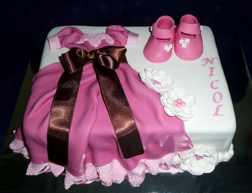 Krstinové torty » Torta Šaty pre Nicol