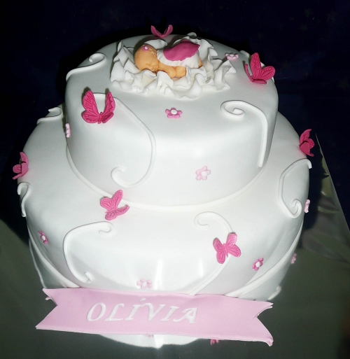 Krstinové torty » Torta Krstinová pre dievča