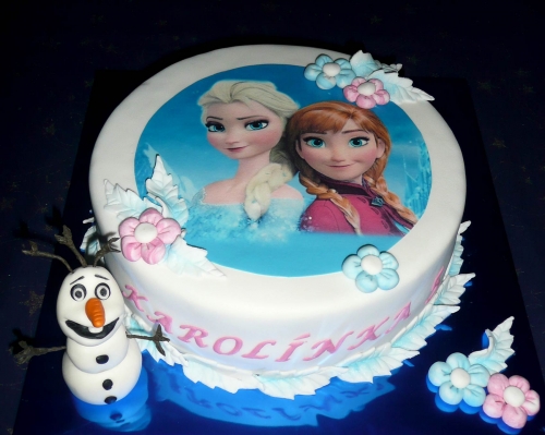 Jedlé obrazky na torty » Torta Frozen pre Karolínku