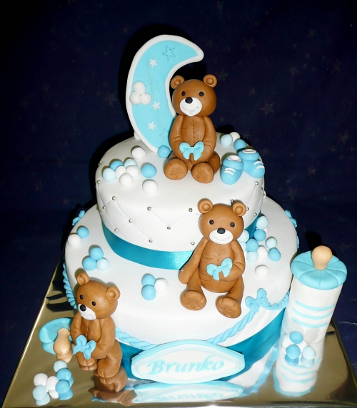 Krstinové torty » Torta Krstiny s mackom