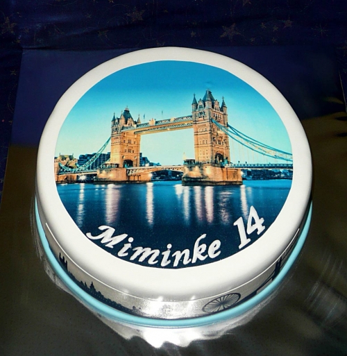 Jedlé obrazky na torty » Torta London s obrázkom