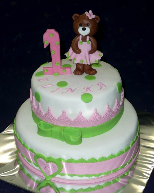 Svadobné torty » Torta Macko pre Elinku