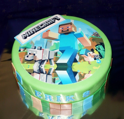 Jedlé obrazky na torty » Torta Minecraft Erik