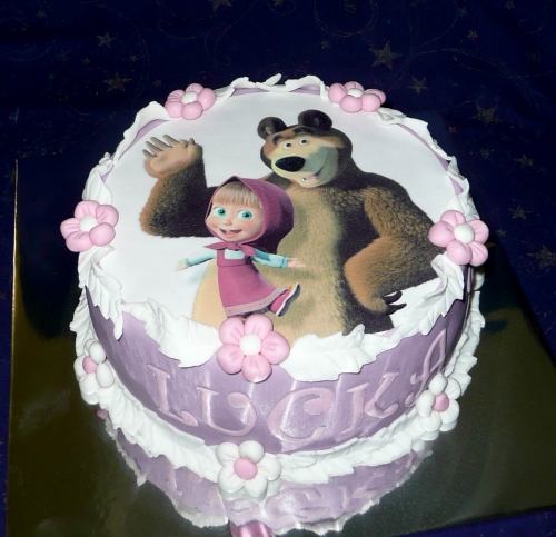 Jedlé obrazky na torty » Torta Míša a Máša Lucke