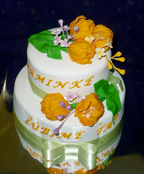 Svadobné torty » Torta Tulipány pre mamičku