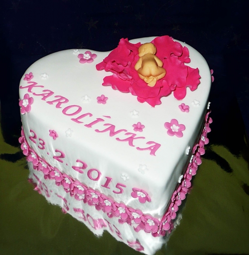 Krstinové torty » Torta Krstinová pre Karolínku