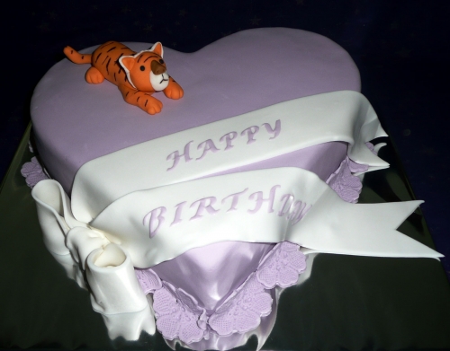 Svadobné torty » Torta Srdce s levíkom