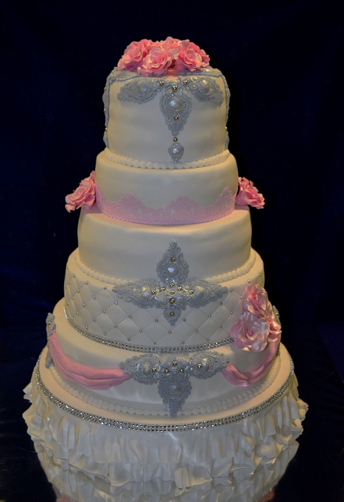 Svadobné torty » Torta Svadobná 6 poschodová torta