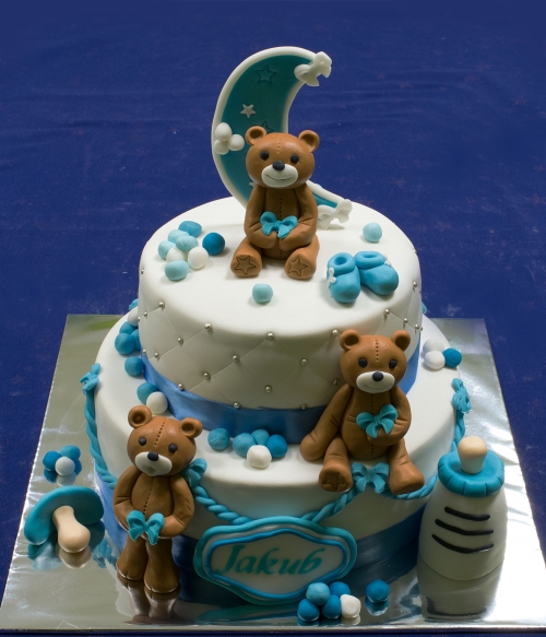 Krstinové torty » Torta Krstinová s mackom