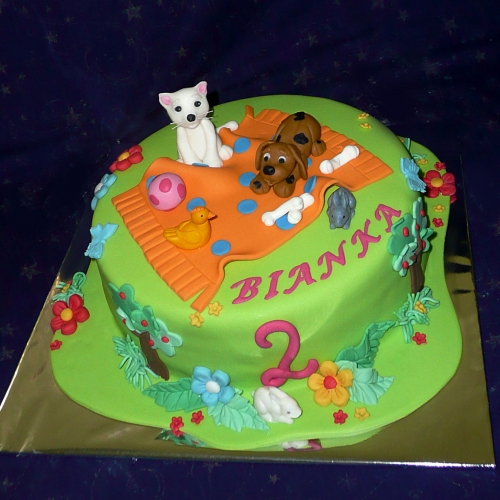 Svadobné torty » Torta Psíček a mačička