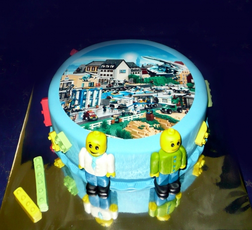 Svadobné torty » Torta Lego s obrázkom